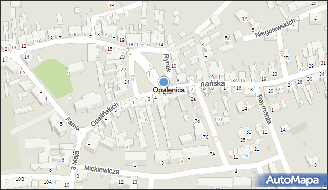 Opalenica, Rynek, 5, mapa Opalenica