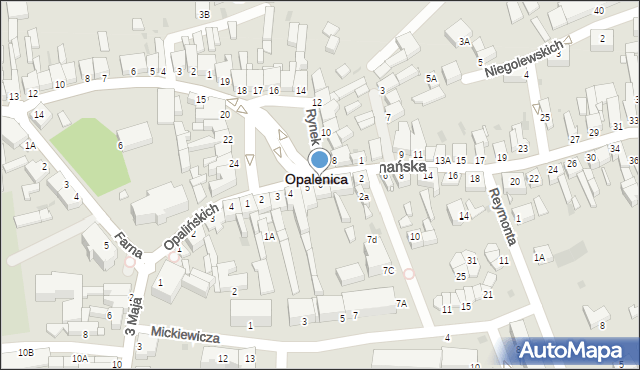 Opalenica, Rynek, 6, mapa Opalenica