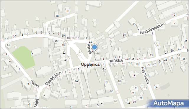 Opalenica, Rynek, 9, mapa Opalenica