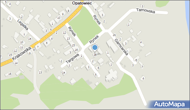 Opatowiec, Rynek, 18, mapa Opatowiec