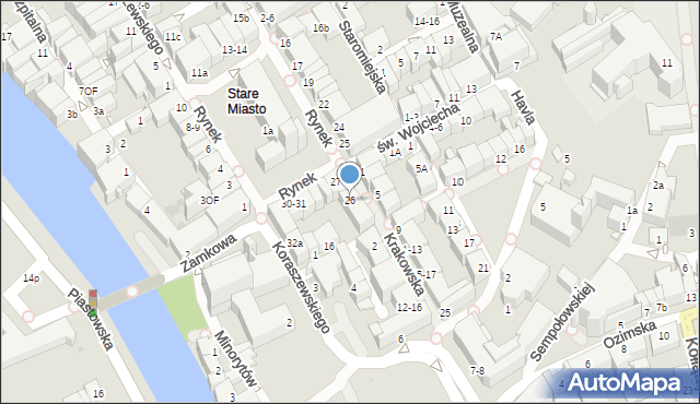 Opole, Rynek, 26, mapa Opola