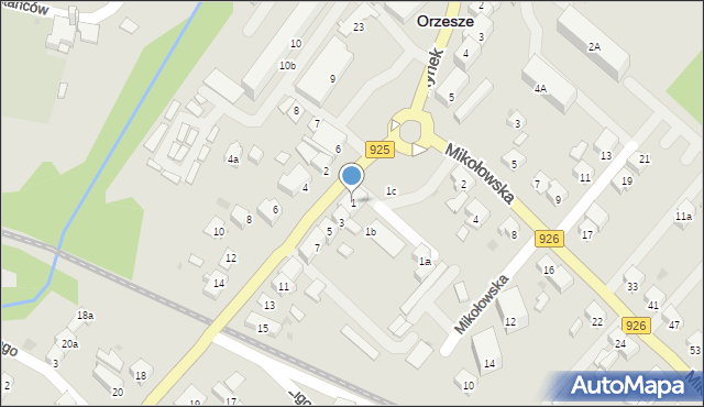 Orzesze, Rybnicka, 1, mapa Orzesze