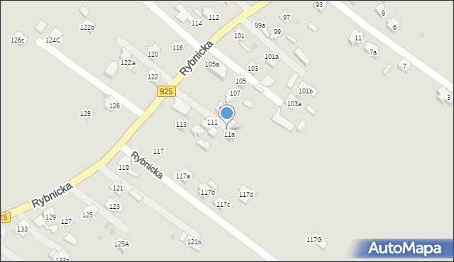 Orzesze, Rybnicka, 111A, mapa Orzesze