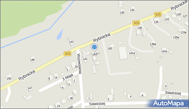 Orzesze, Rybnicka, 143, mapa Orzesze