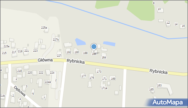 Orzesze, Rybnicka, 186, mapa Orzesze