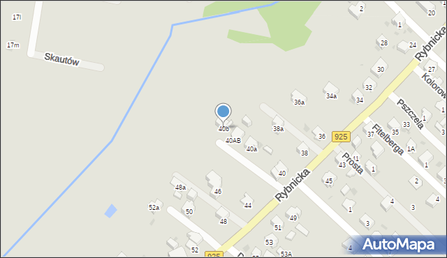 Orzesze, Rybnicka, 40b, mapa Orzesze