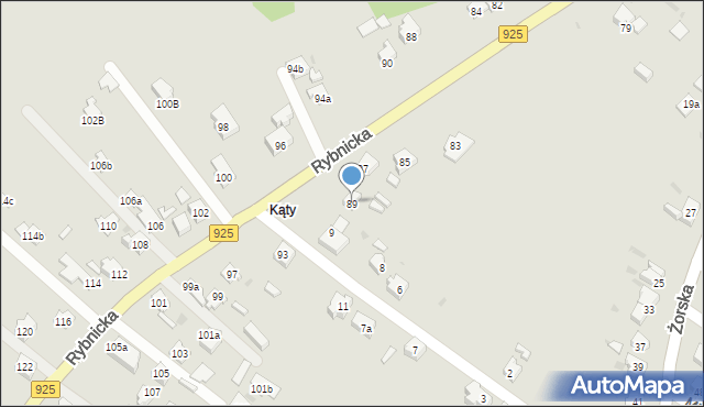Orzesze, Rybnicka, 89, mapa Orzesze