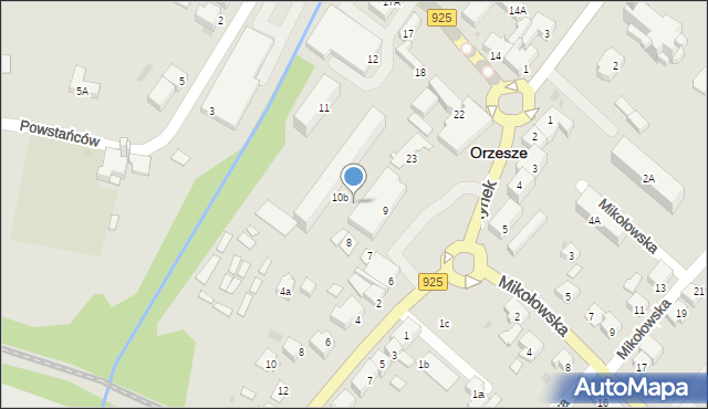 Orzesze, Rynek, 10c, mapa Orzesze