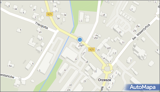 Orzesze, Rynek, 17A, mapa Orzesze