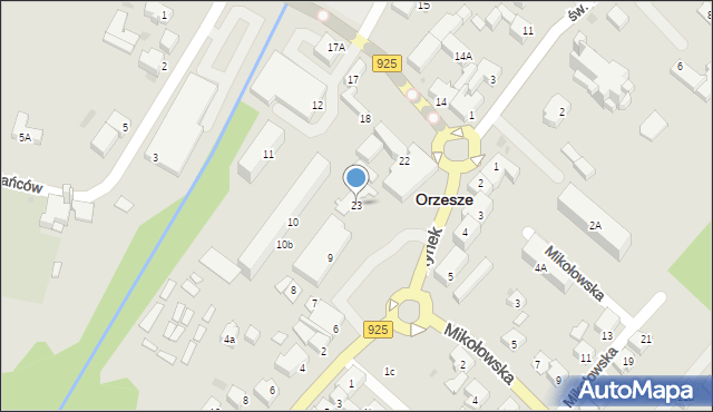 Orzesze, Rynek, 23, mapa Orzesze