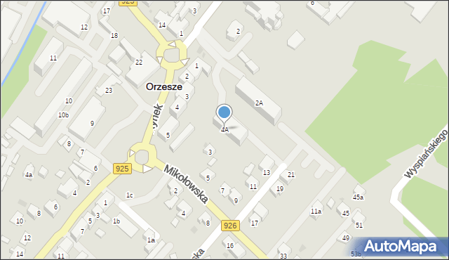 Orzesze, Rynek, 4A, mapa Orzesze