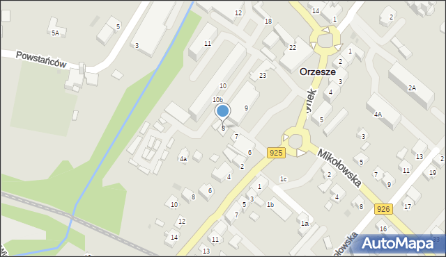 Orzesze, Rynek, 8, mapa Orzesze