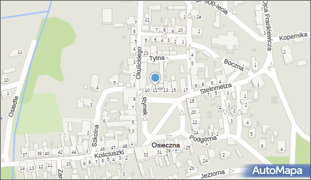 Osieczna, Rynek, 11, mapa Osieczna