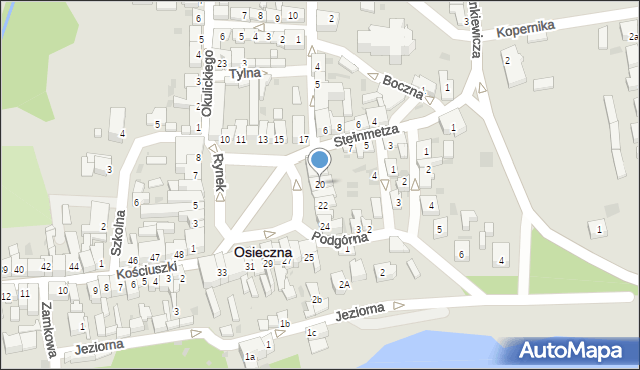 Osieczna, Rynek, 20, mapa Osieczna