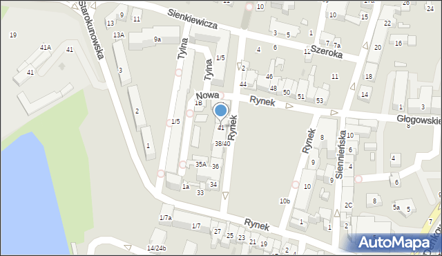 Ostrowiec Świętokrzyski, Rynek, 41, mapa Ostrowiec Świętokrzyski