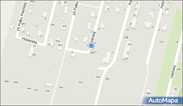 Pabianice, Rycerska, 12A, mapa Pabianic