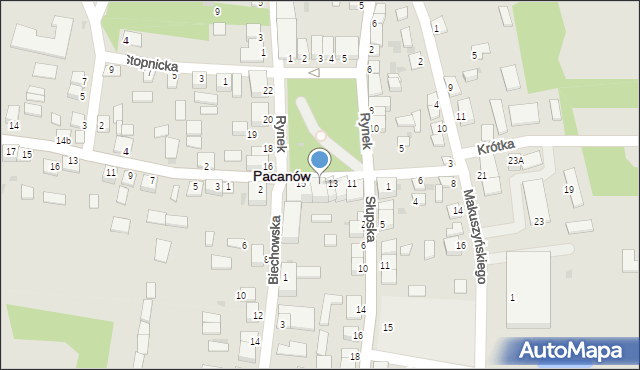 Pacanów, Rynek, 14, mapa Pacanów