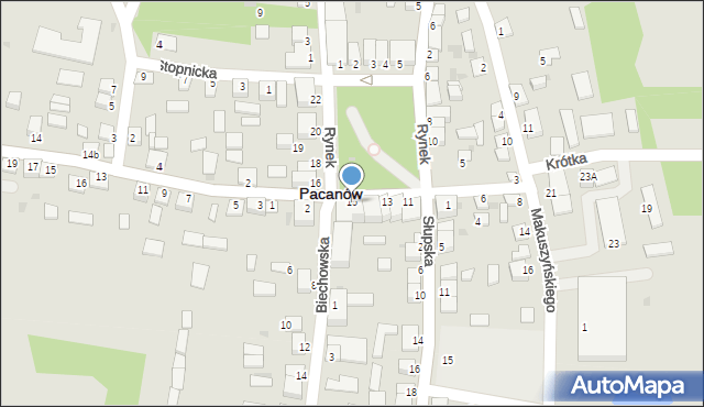 Pacanów, Rynek, 15, mapa Pacanów