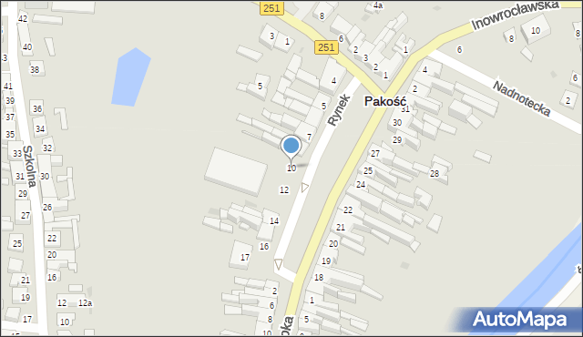 Pakość, Rynek, 10, mapa Pakość