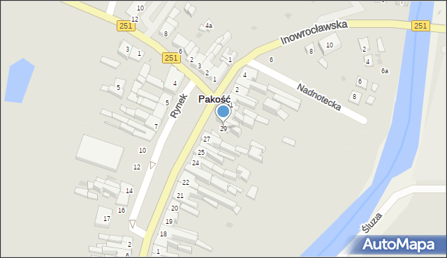 Pakość, Rynek, 29, mapa Pakość