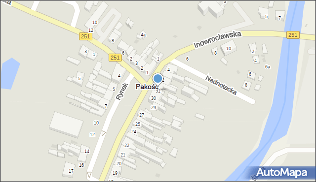 Pakość, Rynek, 31, mapa Pakość