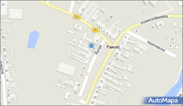 Pakość, Rynek, 6, mapa Pakość