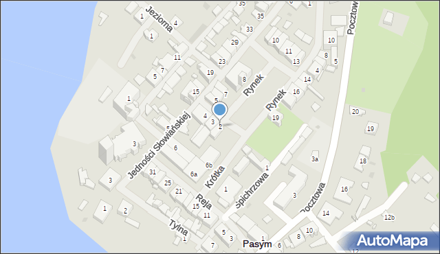 Pasym, Rynek, 2, mapa Pasym