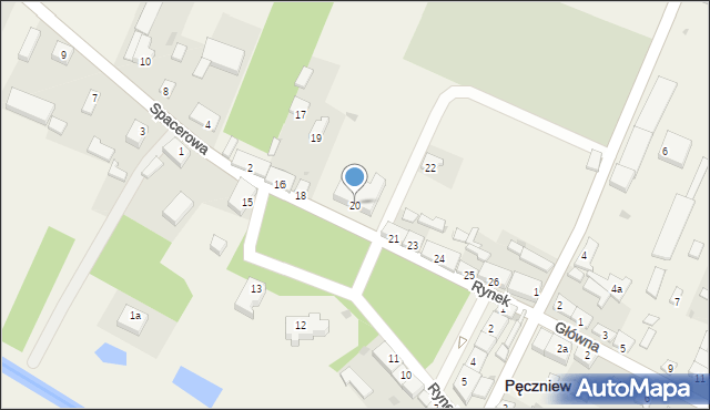 Pęczniew, Rynek, 20, mapa Pęczniew