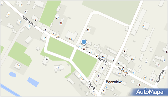 Pęczniew, Rynek, 23, mapa Pęczniew