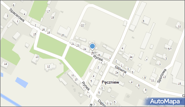 Pęczniew, Rynek, 25, mapa Pęczniew