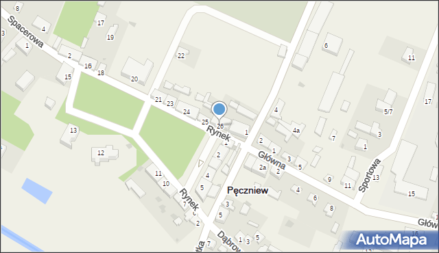 Pęczniew, Rynek, 26, mapa Pęczniew