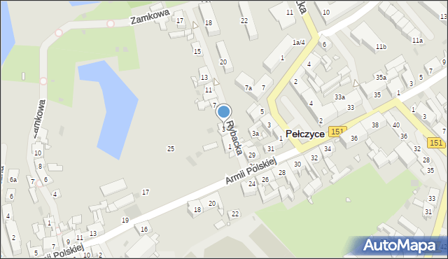 Pełczyce, Rybacka, 3, mapa Pełczyce