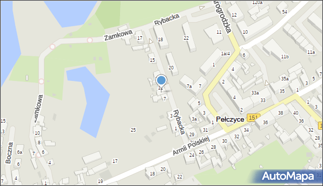 Pełczyce, Rybacka, 9, mapa Pełczyce