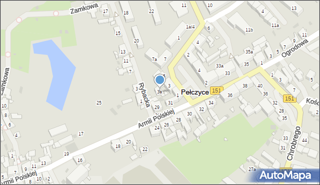 Pełczyce, Rynek Bursztynowy, 3a, mapa Pełczyce