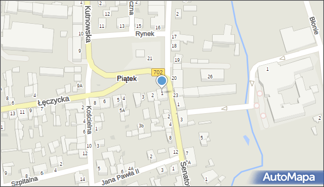 Piątek, Rynek, 1, mapa Piątek