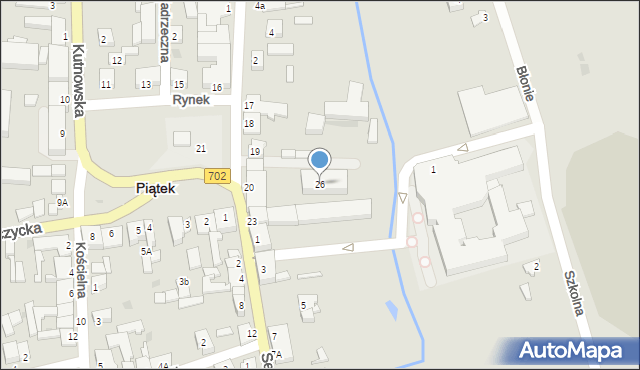 Piątek, Rynek, 26, mapa Piątek