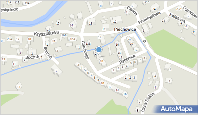 Piechowice, Rycerska, 11, mapa Piechowice