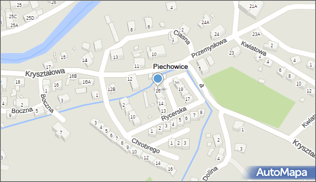 Piechowice, Rycerska, 16, mapa Piechowice