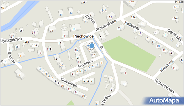 Piechowice, Rycerska, 18, mapa Piechowice