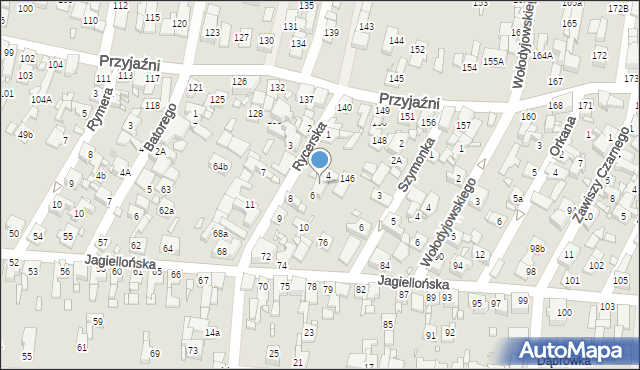 Piekary Śląskie, Rycerska, 5, mapa Piekary Śląskie