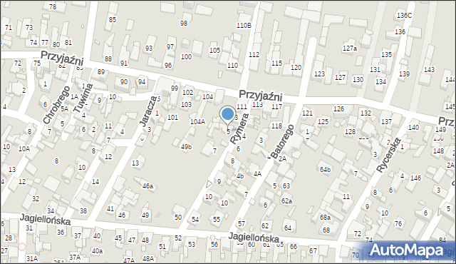 Piekary Śląskie, Rymera, 5, mapa Piekary Śląskie