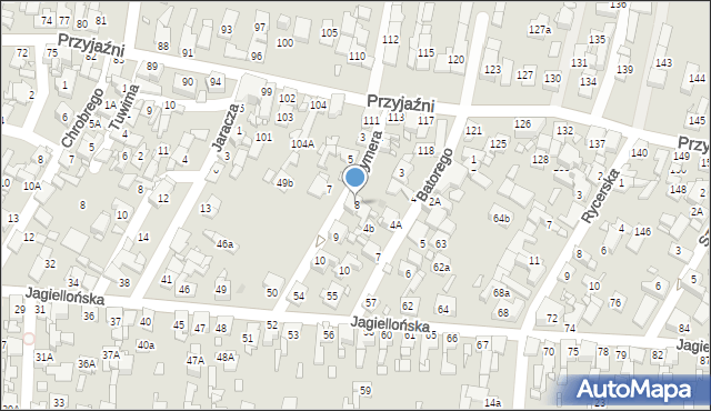 Piekary Śląskie, Rymera, 8, mapa Piekary Śląskie