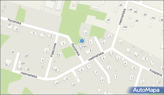 Piekoszów, Rycerska, 2, mapa Piekoszów