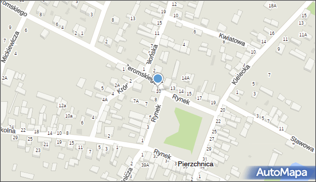 Pierzchnica, Rynek, 10, mapa Pierzchnica