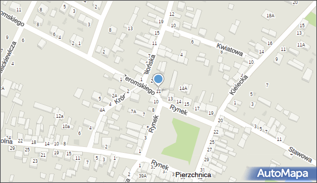 Pierzchnica, Rynek, 11, mapa Pierzchnica