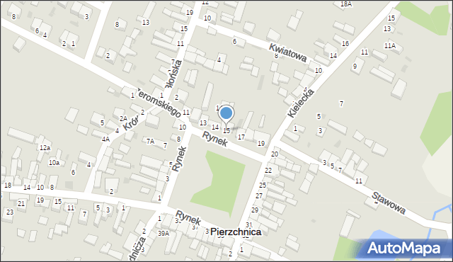 Pierzchnica, Rynek, 15, mapa Pierzchnica