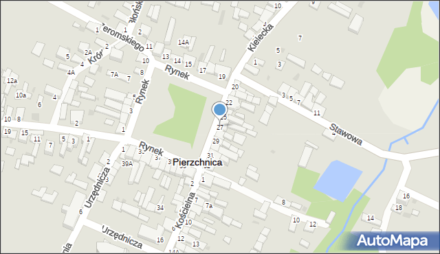 Pierzchnica, Rynek, 27, mapa Pierzchnica