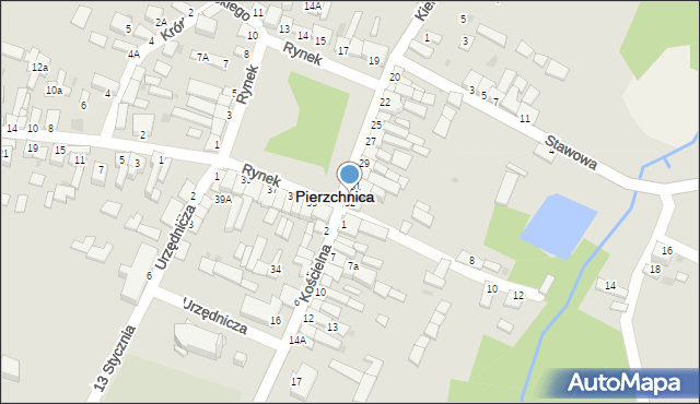 Pierzchnica, Rynek, 32, mapa Pierzchnica