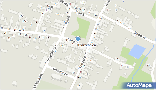 Pierzchnica, Rynek, 35, mapa Pierzchnica