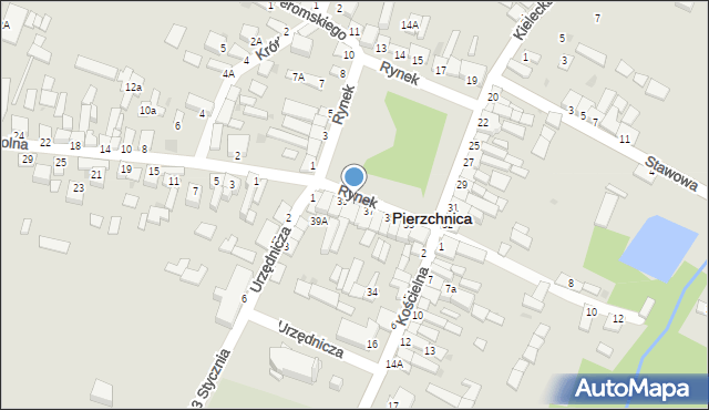 Pierzchnica, Rynek, 38, mapa Pierzchnica